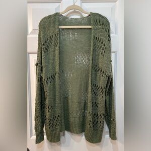 Women's Crochet Knit Cardigan Sweater Size XL Forest Fairy Boho Hippie Cottage